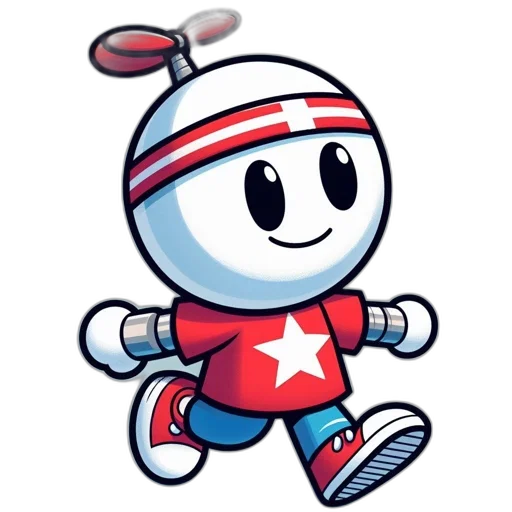 robot, staff, cartoon, pixel art transparent PNG cut-out