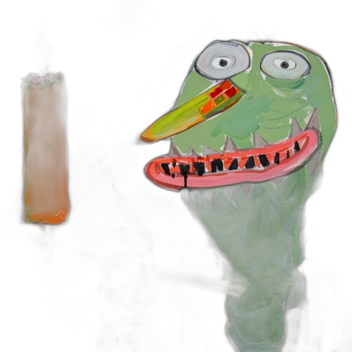 bottle, mask, staff, creature transparent PNG cut-out