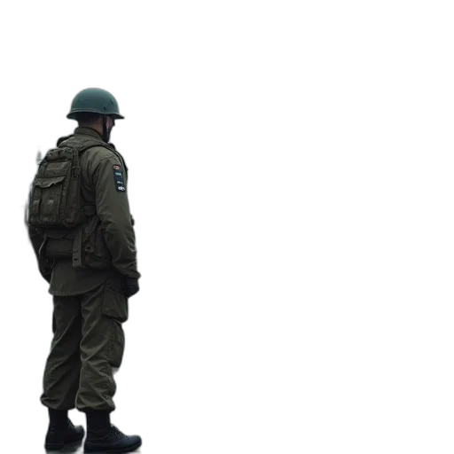jacket, staff, weapon, hat transparent PNG cut-out