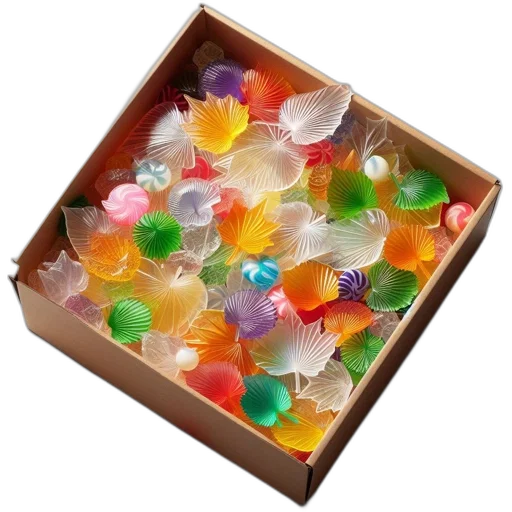 jewelry, food, 3d render, box transparent PNG cut-out
