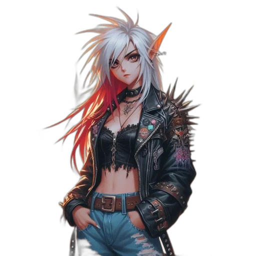 jacket, dragon, staff, fantasy art transparent PNG cut-out