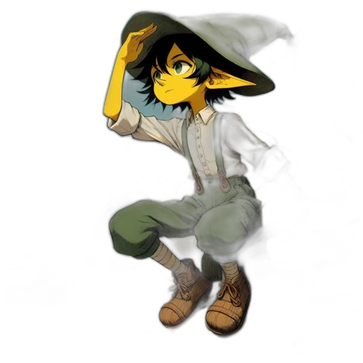 hat, mask, staff, dragon transparent PNG cut-out