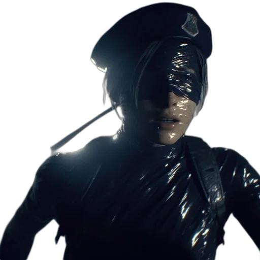 mask, staff, concept art, cyberpunk transparent PNG cut-out