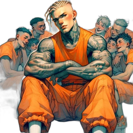 comic book art, concept art, cyberpunk, fantasy art transparent PNG cut-out