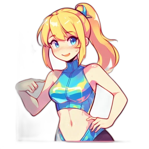 dress, robot, anime, pixel art transparent PNG cut-out