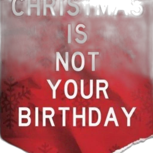 red, poster, white, text transparent PNG cut-out