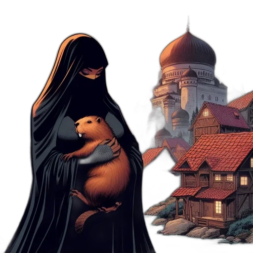 concept art, comic book art, fantasy art, 3d render transparent PNG cut-out