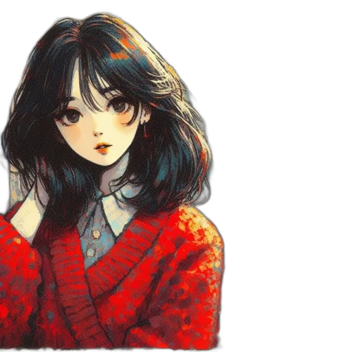 dress, jacket, face, flower transparent PNG cut-out