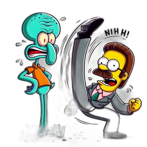 cartoon, concept art, comic book art, underwater transparent PNG cut-out