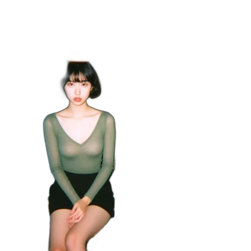 dress, jacket, face, creature transparent PNG cut-out