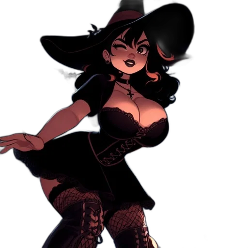 hat, dress, staff, concept art transparent PNG cut-out