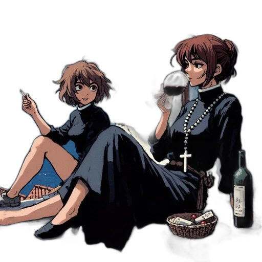 concept art, pixel art, anime, vaporwave transparent PNG cut-out