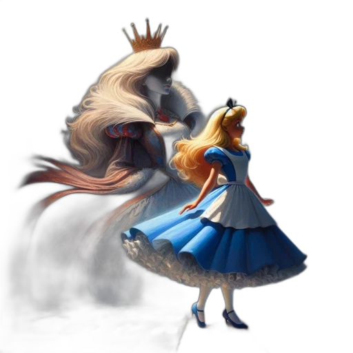 dress, crown, creature, dragon transparent PNG cut-out