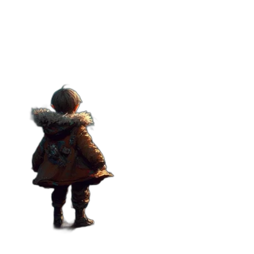 robot, jacket, weapon, staff transparent PNG cut-out
