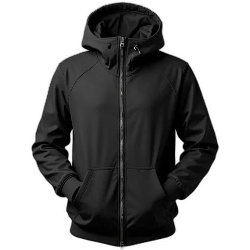 jacket, 3d render, men, hooded transparent PNG cut-out
