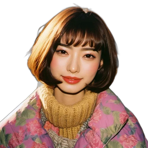 face, jewelry, jacket, staff transparent PNG cut-out