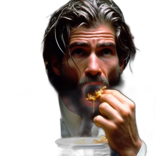 food, face, hair, jacket transparent PNG cut-out