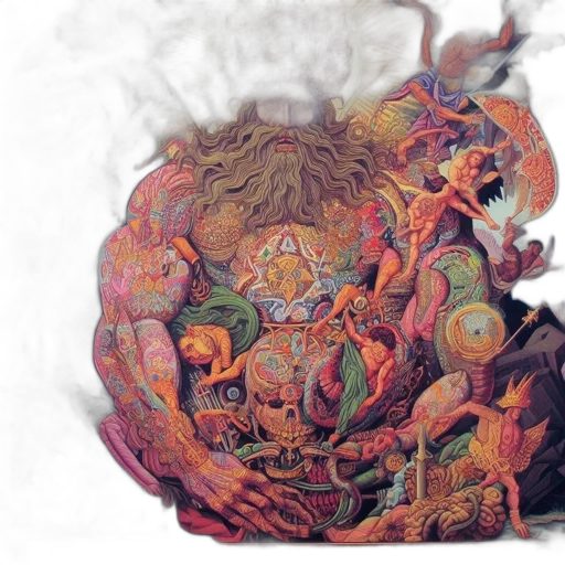 mask, dragon, crown, flower transparent PNG cut-out
