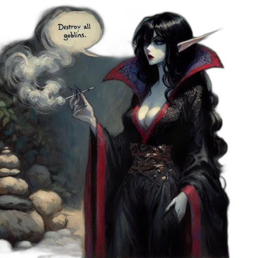 fantasy art, comic book art, concept art, watercolor transparent PNG cut-out