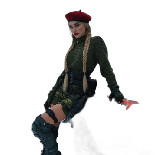 jacket, hat, staff, dress transparent PNG cut-out