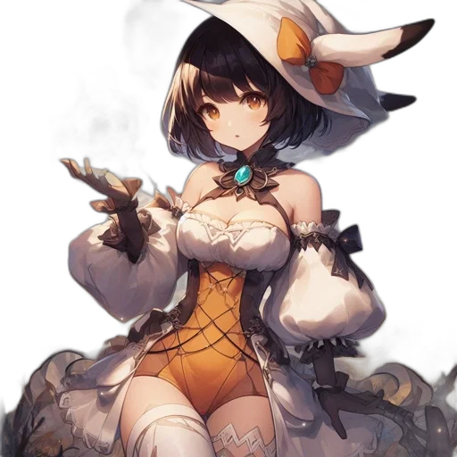 staff, dress, hat, weapon transparent PNG cut-out