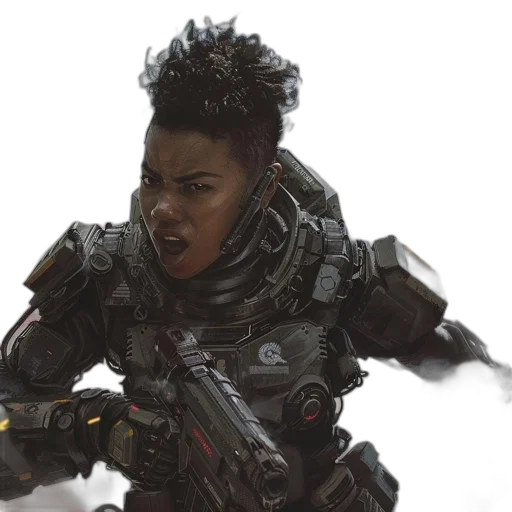 concept art, cyberpunk, comic book art, fantasy art transparent PNG cut-out