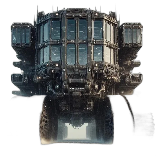 robot, car, weapon, building transparent PNG cut-out