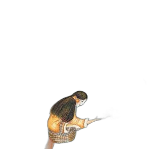 hair, dress, staff, jewelry transparent PNG cut-out