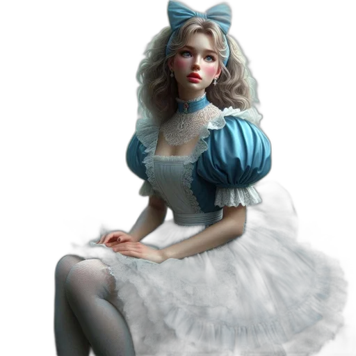 dress, jewelry, crown, staff transparent PNG cut-out