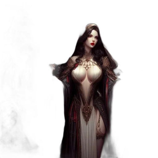 dress, fantasy art, concept art, comic book art transparent PNG cut-out