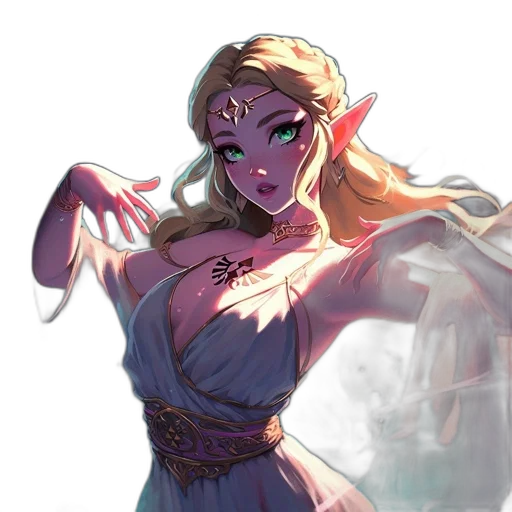 dress, staff, sword, crown transparent PNG cut-out