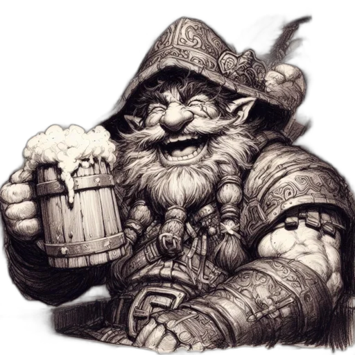 dragon, fantasy art, concept art, dwarf-like transparent PNG cut-out