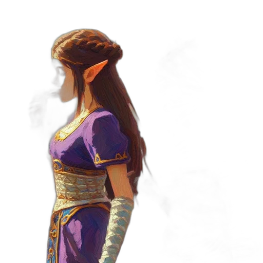 dress, sword, crown, staff transparent PNG cut-out