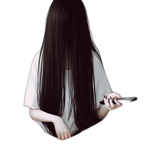 hair, staff, dress, mask transparent PNG cut-out
