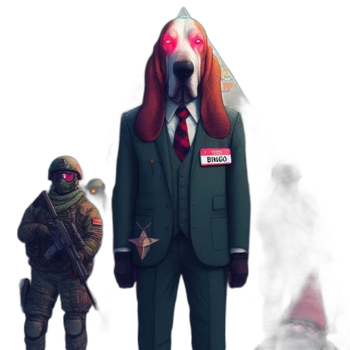 jacket, staff, mask, animal transparent PNG cut-out