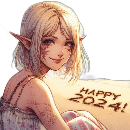 concept art, fantasy art, watercolor, pixel art transparent PNG cut-out