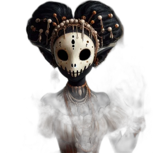 mask, staff, creature, face transparent PNG cut-out
