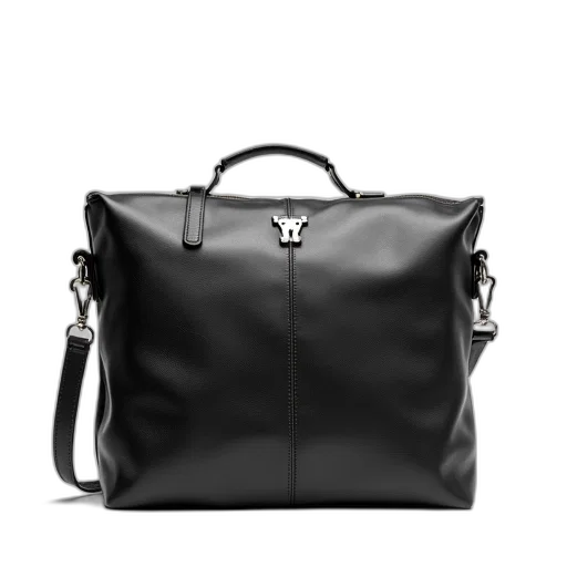 monochrome, black, leather, shoulder transparent PNG cut-out