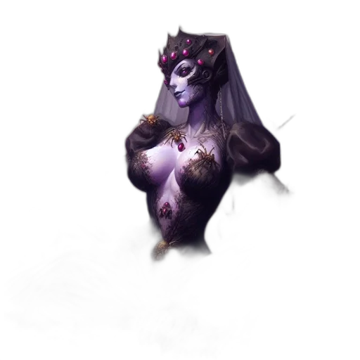 mask, crown, staff, creature transparent PNG cut-out