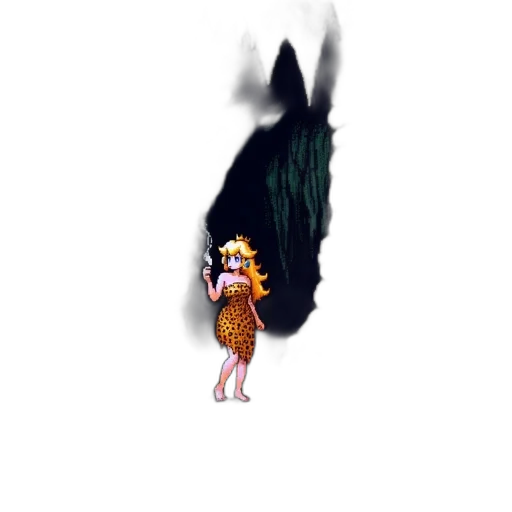 staff, creature, dress, mask transparent PNG cut-out