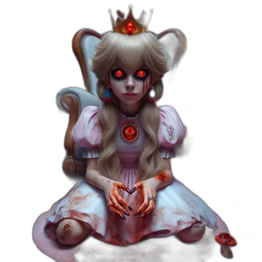 crown, robot, creature, staff transparent PNG cut-out