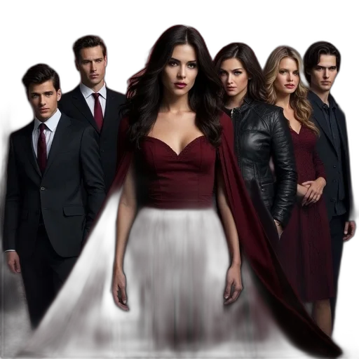 vampire, diaries, poster, showing transparent PNG cut-out