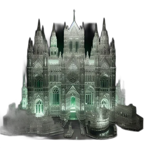 building, crown, concept art, 3d render transparent PNG cut-out