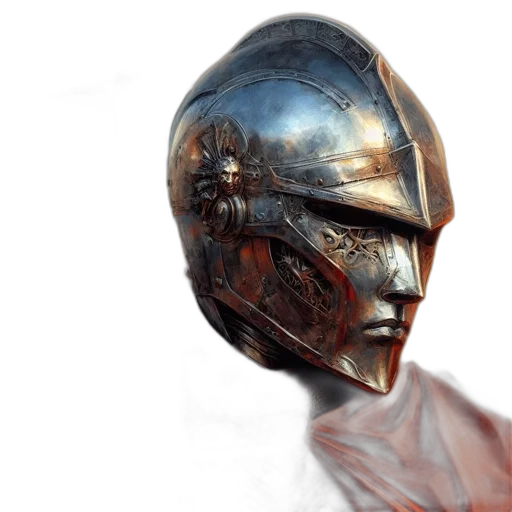 robot, mask, face, sword transparent PNG cut-out