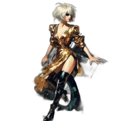 dress, staff, weapon, jacket transparent PNG cut-out