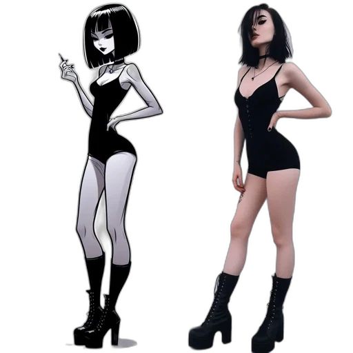 dress, concept art, cartoon, comic book art transparent PNG cut-out