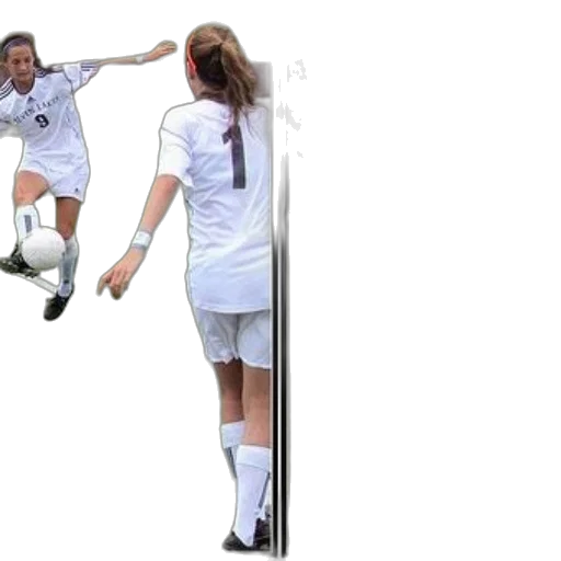 two, images, female, soccer transparent PNG cut-out