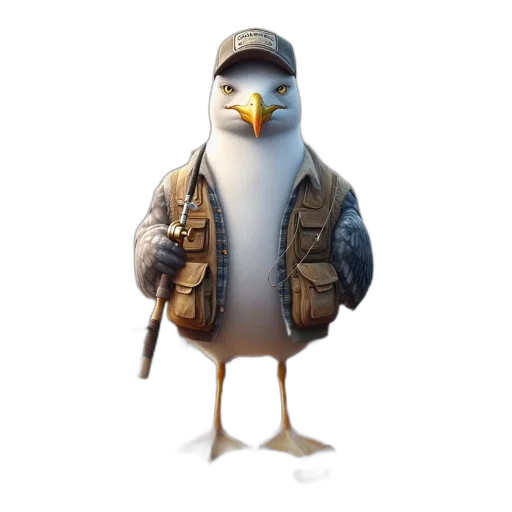 jacket, animal, staff, hat transparent PNG cut-out