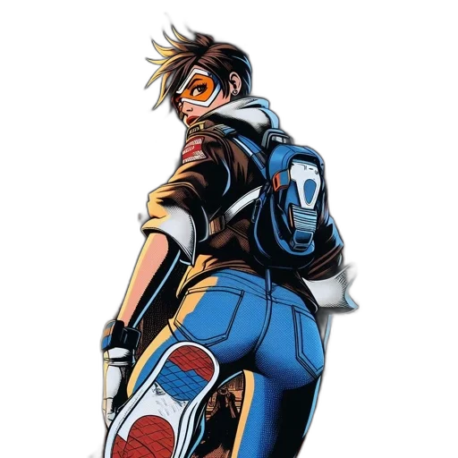 jacket, weapon, concept art, comic book art transparent PNG cut-out