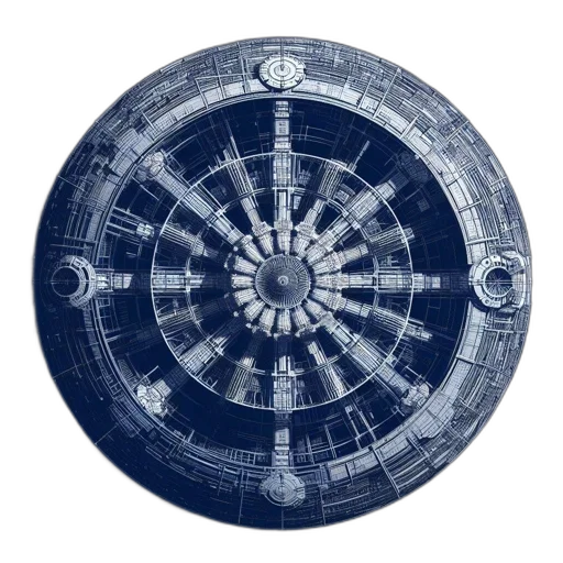 umbrella, concept art, 3d render, outer space transparent PNG cut-out
